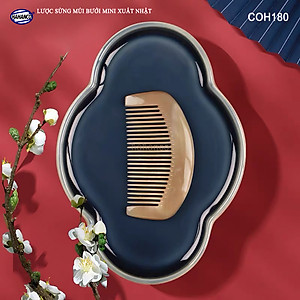 Lược Sừng Múi Bưởi Mini Răng Thưa (Size: XS-9cm) COH189 - Chải tóc xoăn rối xù, phụ kiện bỏ túi tiện dụng không thể thiếu - Chăm sóc tóc - HAHANCO