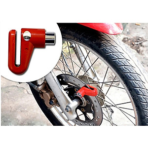 Ổ khóa đĩa hợp kim nhôm (cốt khóa inox) chống trộm dùng được cho mọi loại xe máy gồm 1 ổ khóa và 2 chìa khóa - Chính hãng (màu giao ngẫu nhiên)