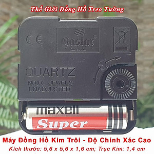 Máy Đồng Hồ Treo Tường KIM TRÔI Cao Cấp EASTAR Màu ĐEN Có DẠ QUANG
