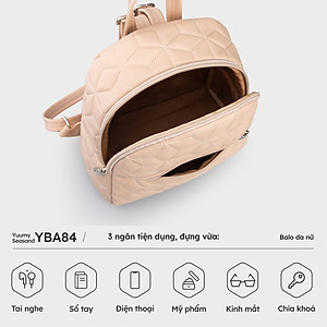 Balo Yuumy ( Thời trang nữ họa tiết tiện lợi cỡ trung - Balo da Seasand YBA84 )