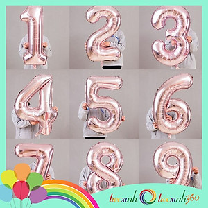 Bong bóng số trang trí tiệc xinh 0-9 size lớn (chọn màu)