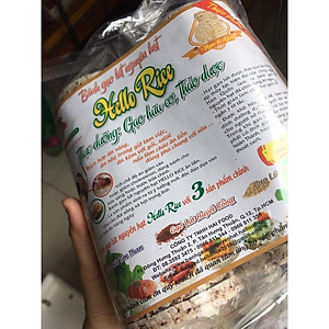 Bánh gạo lứt nguyên hạt Hello Rice, bánh gạo lức ăn kiêng giảm cân thực dưỡng