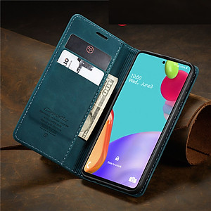 Bao da bò dạng ví dành cho Samsung Galaxy A52 mẫu case hàng nhập khẩu