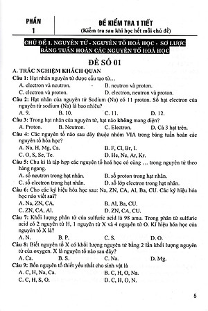  Tuyển Tập Đề Kiểm Tra Định Kì Khoa Học Tự Nhiên -HA (Theo Chương Trình Giáo Dục Phổ Thông Mới)