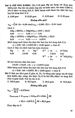 Các Dạng Điển Hình Và Phương Pháp Giải Nhanh Bài Tập Trắc Nghiệm Hóa Học 12
