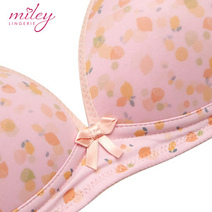 Áo Ngực Nữ Không Gọng Thun Lạnh Mút Mỏng Hoa Văn Active Miley Lingerie - Màu Tím BRM10015