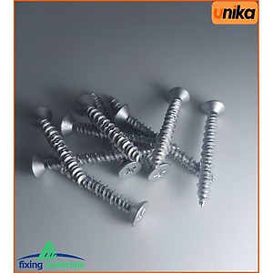 Túi 10 con vít bê tông UNIKA không dùng tắc kê nhựa (Thương hiệu Nhật, SX tại TQ)