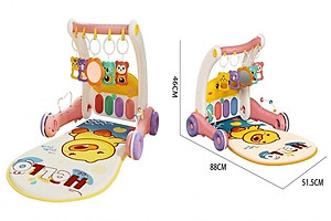  Thảm Đạp Nhạc, Thảm Nhạc Cho Bé Nằm Chơi, Kiêm Xe Tập Đi 3in1, Có Nhạc Piano, Dành Cho Bé Từ 0-12 Tháng