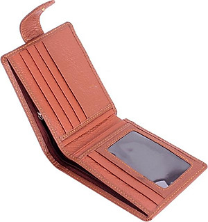 Ví Nam Bấm Nút Huy Hoàng HT2141 (12.5 x 10 cm) - Da Bò