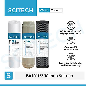 Bộ lõi số 1,2,3 10 inch (Lõi PP-UDF-CTO) - Dùng cho máy lọc nước RO, bộ lọc thô - Hàng chính hãng