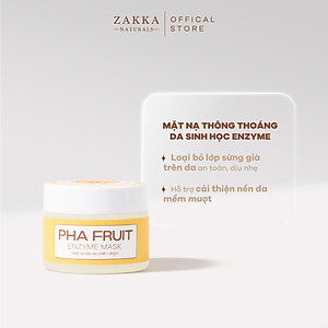 Mặt Nạ Enzyme Trái Cây Làm Sạch, Tẩy Tế Bào Chết Cho Da - PHA Fruit Enzyme Mask 40g Zakka Naturals