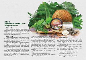 Kem ủ tóc sữa dừa non MẸ KEN (200ml) - kem dưỡng tóc, mềm mượt, giảm khô, chẻ ngọn