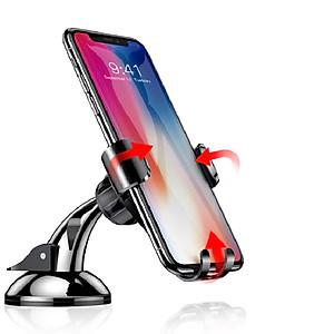 Giá đỡ điện thoại  xoay 360 độ Baseus Osculum Type Gravity Car Mount gắn taplo ô tô, xe hơi  SUYL-XP01, Tự động điều chỉnh kích thước màn hình sao cho vừa với điện thoại khi đặt lên giá đỡ, Hàng nhập khẩu