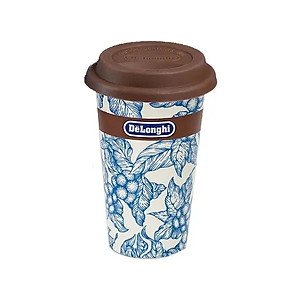 [Hàng chính hãng] Ly sứ chân không giữ nhiệt DeLonghi (Blue Flower/ Thermal Mug/ Coffee Shop/ Multi-coloured)