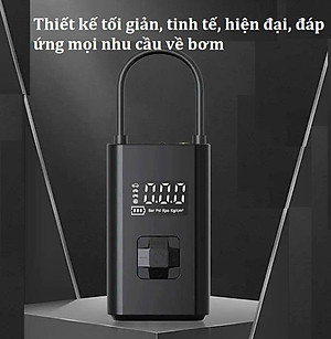 Máy Bơm Lốp Xe Máy Xe Đạp Không Dây Thế Hệ Mới 2025 150PSI LED Display Nhỏ Gọn Mạnh Mẽ Tự Động Ngắt Khi Đủ Hơi