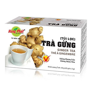 Trà Gừng Túi Lọc Hộp 25 Gói - Trà Hùng Phát
