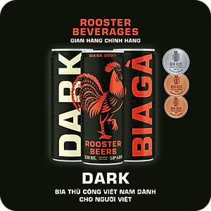 Thùng Rooster Beers Dark (Bia Gà) 24 Lon (330ml/Lon)