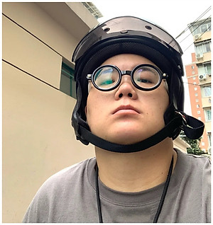 Gọng Kính Cận, Kính Giả Cận Nam Nữ, KUBO Mắt Trong Xoe Gọng Nhựa Viền Dày Cứng Cáp, Đen Trắng - BLUE LIGHT