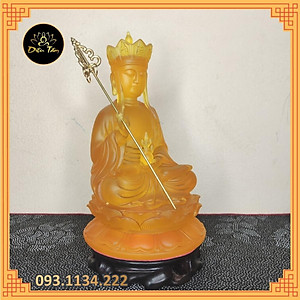 Tượng địa tạng vương bồ tát – tượng phật Địa Tạng lưu ly màu vàng cao 21cm đồ thờ cúng phong thủy shop Diệu Tâm