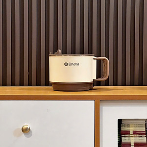 Nồi Lẩu Điện Mini 1.5L Mishio MK392 600W lòng nồi inox 304 không gỉ sét - hàng chính hãng