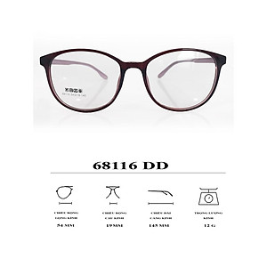 GỌNG KÍNH NHỰA TR90 SIEU NHẸ THỜI TRANG - 68116