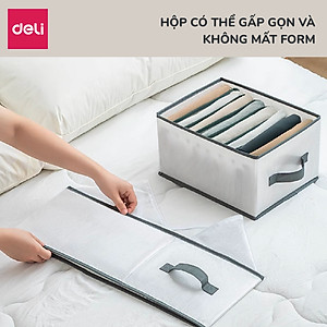 Hộp vải đựng quần áo chia ngăn chống nước, Túi vải chia 12 ngăn đựng áo quần khung cứng sắp xếp tủ gọn gàng