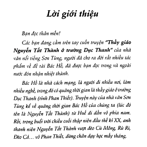 Sách Thầy Giáo Nguyễn Tất Thành Ở Trường Dục Thanh