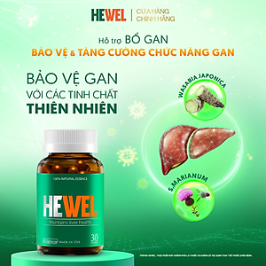 [Tặng Qik Hair Nữ 15v] Combo 4 Hộp 30v -  Viên Uống Bổ Gan Hewel Ecogreen – Giải Độc Gan Mát Gan, Hỗ Trợ Tiêu Hóa