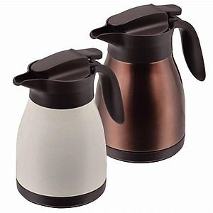 Bình nước giữ nhiệt Pearl Metal Table Pot 2 màu Trắng, Nâu - Nội địa Nhật Bản
