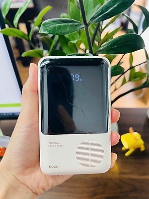 Pin dự phòng sạc nhanh ROCK P99 PD 22.5W 20000mAh có cáp tích hợp , hàng chính hãng bảo hành 1 năm