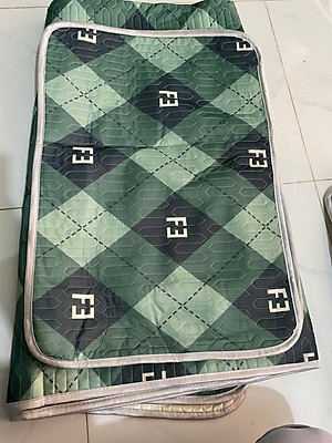 Chiếu điều hòa cao su non Tencel 1m6 x 2m - Bộ chiếu tặng kèm 2 vỏ gối - Giao ngẫu nhiên
