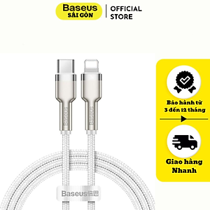 Cáp sạc Baseus Cafule series Metal data cable- CATLJK nhanh Type C to Light-ning 20W  Hàng chính hãng
