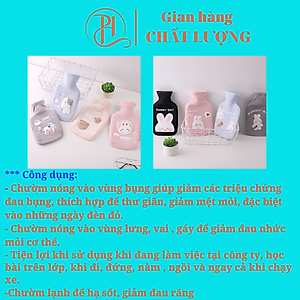 Túi chườm bụng kinh 700ml, túi chườm nóng giảm đau bụng đau lưng nam tặng nữ