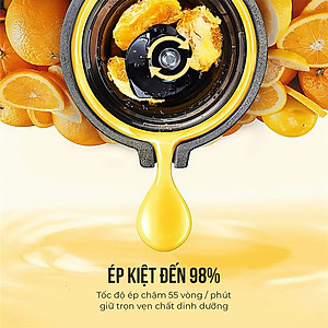 Máy ép chậm Elmich JEE - 1855OL, công suất 240W, ống tiếp nguyên liệu rộng 83mm, độ ồn cực thấp 55 dB - Hàng chính hãng (New)