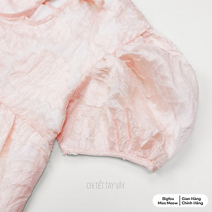 Đầm xòe công chúa bé gái dự tiệc Bigfox Miss Meow size đại mùa hè tay phồng vải tơ organza cỡ trẻ em 3-11 tuổi 30kg 35kg
