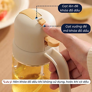 Chai đựng kiêm xịt dầu ăn 2 trong 1 đa năng DandiHome - Bảo hành 6 tháng