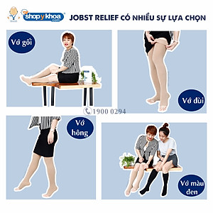 Vớ y khoa đùi Hỗ Trợ Điều Trị suy giãn tĩnh mạch chân JOBST Relief chuẩn áp lực 20-30mmHg - Da (tất y khoa)