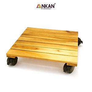Đôn Chậu Cây Cảnh Có Bánh Xe Cỡ Lớn 35Cm Thích Hợp Đặt Chậu Cây Trong Nhà Thuận Tiện Di Chuyển Màu Vàng