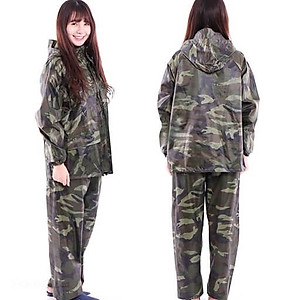 Áo mưa bộ người lớn ,vải dù họa tiết rằn ri ,dày cực chất