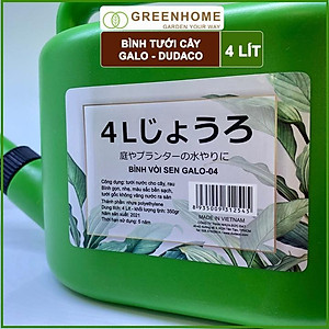 Bình Tưới Cây Vòi Sen GreenHome, Galo Dudaco, 4 Lít, 2 Chế Độ Tưới, Dễ Sử Dụng, Tháo Lắp Dễ Dàng, Độ Bền Cao
