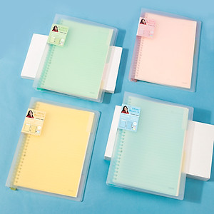 Sổ Tay Ghi Chép B5 Gáy Lò Xo 60 Trang Deli - Xanh Dương/Hồng/Vàng/Xanh Lá - QHB560