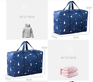 Set 3 túi đựng chăn màn quần áo chống thấm - màu ngẫu nhiên