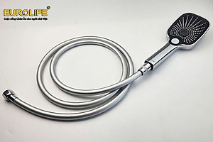 Dây sen chịu áp lực cao, nhựa PVC, ti đồng chống xoắn, dài 150cm, 200cm Eurolife