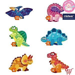 Đồ Chơi Xếp Hình Ghép Cặp Đầu Tiên Nhiều Chủ Đề - My First Puzzle Mideer Dành Cho Các Bé Trên 2 Tuổi