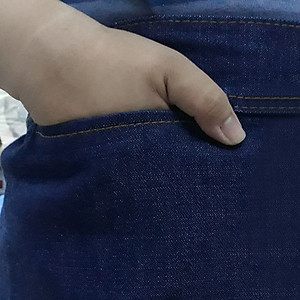 VÁY CHỐNG NẮNG XẺ TÀ JEAN TRƠN CAO CẤP - Có Lưng Thun Co Dãn Tốt & Dàn 3 Nút Bấm Kim Loại Sau Lưng Rất Chắc Chắn