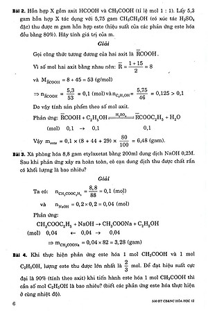 Sách 500 Bài Tập Cơ Bản Và Nâng Cao Hoá Học 12