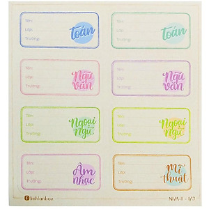 Bộ 24 Nhãn Vở A Cấp II - Linh Lan