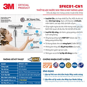 Bộ Lọc Nước Vòi Sen Tắm Nóng Lạnh 3M SFKC01-CN1 | 3M HSF-IS Tự Lắp Đặt Dễ Dàng - Hàng Chính Hãng 3M