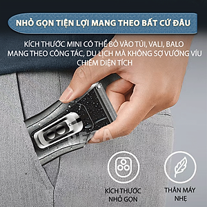 Máy cạo râu mini Kemei KM-T98 công suất mạnh mẽ 5W chống nước IPX5 - Hàng chính hãng