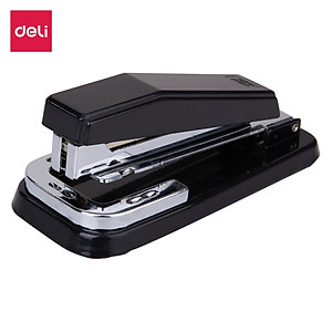 Dập Ghim Xoay Chiều 25 Trang Deli, Xám, Đen, Xanh Dương - 1 Cái E0414